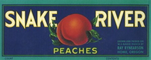 Snake River Peaches Label